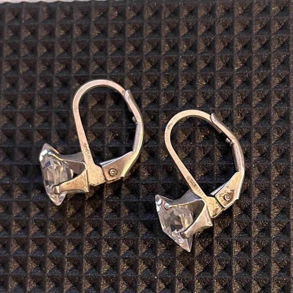 Sterling Silver Cubic Zirconia Earrings - Picture 7 of 7